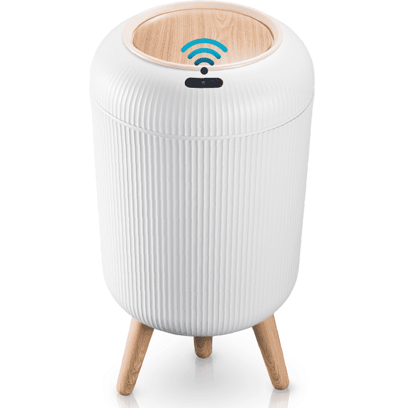 Liba Touchless Motion Sensor Trash Can, Waterproof for Kitchen & Bathroom, 13.2 Gallon, White
