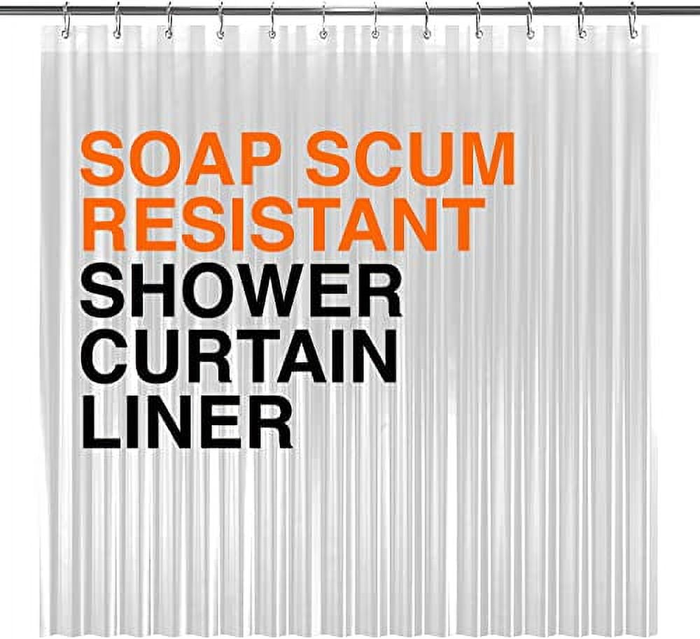 LiBa PEVA 10-Gauge Shower Curtain Liner, 72” W x 84” H - Clear, 10G Extra Heavy Duty Thickness for Bathroom