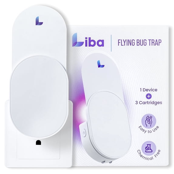 Liba Plug-In Electric Bug Zapper For Indoor Fly and Mosquito Control, Wall Mounted Design, 3 Sticky Refills