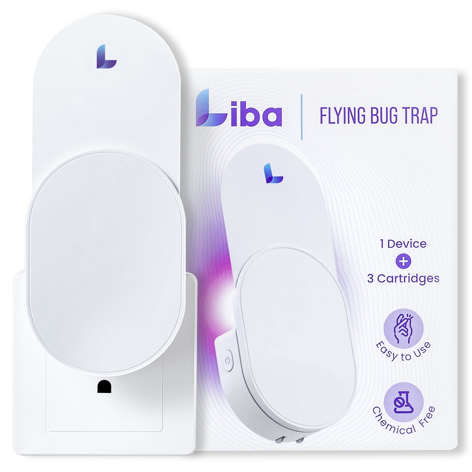 Liba Plugin Electric Bug Zapper Indoor Fly Trap Wall Mounted Sticky