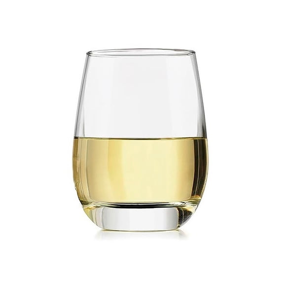 Libbey Stemless Glasses, Clear, 15.25-ounce, Set of 12