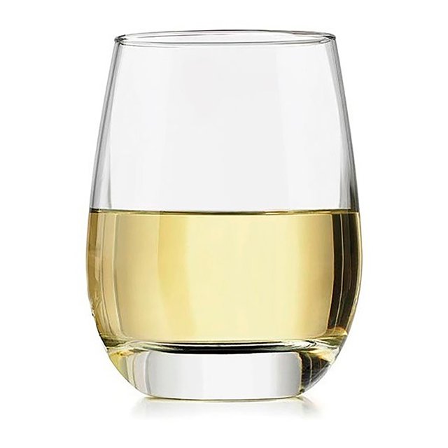 Libbey 231 Stemless Wine Glasses Set of 12, Clear, Restaurant Quality Red and Wine Glass Set, Glassware Set for Large Gatherings and Events