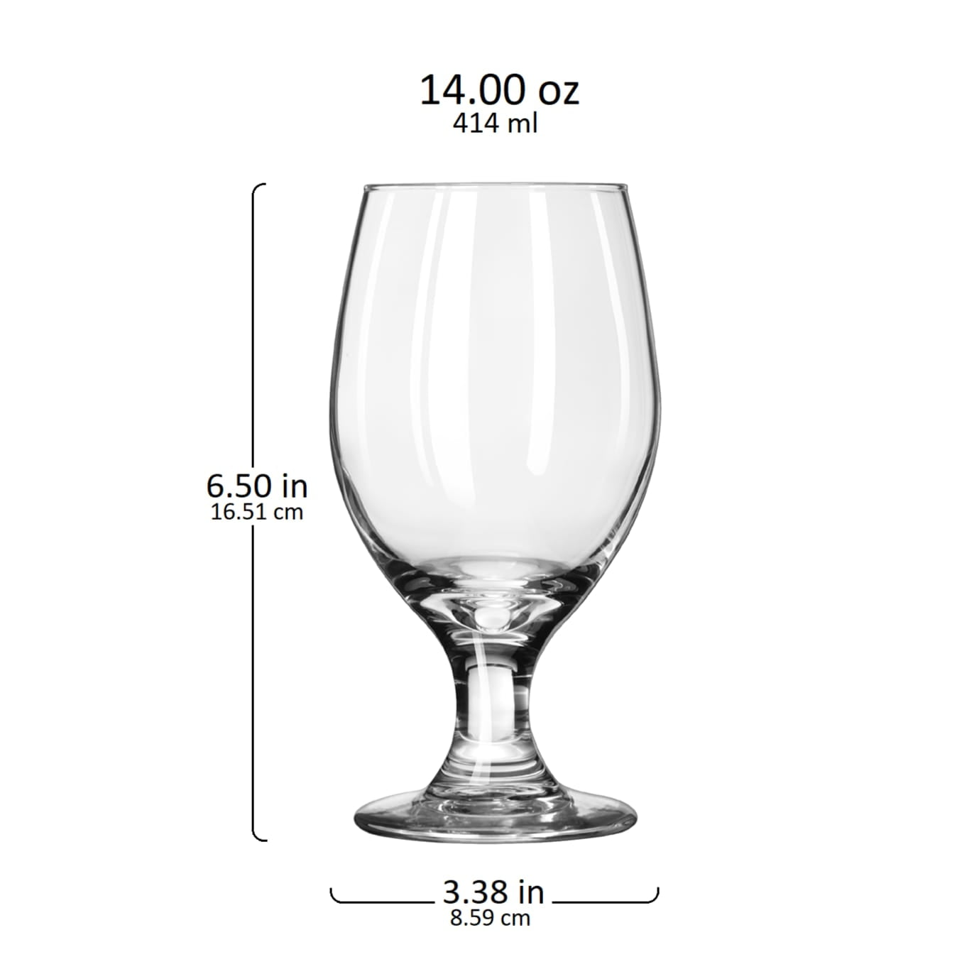Libbey 14 oz Clear Glass Banquet Goblet Set