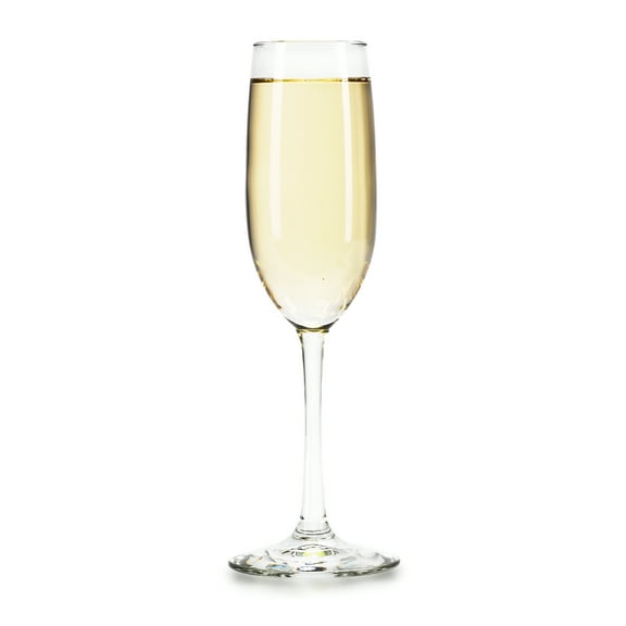 Libbey 7500 Vina Stemmed Flute Glasses Set, 8 Oz, Tall Elegant Champagne Flutes Set of 12, Clear Sparkling Glass Flutes for Special Occasions