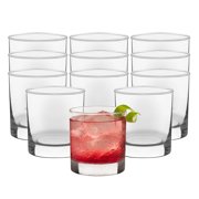 917CD Heavy Base Rocks Glasses Set of 12, Old Fashioned Whiskey Cups