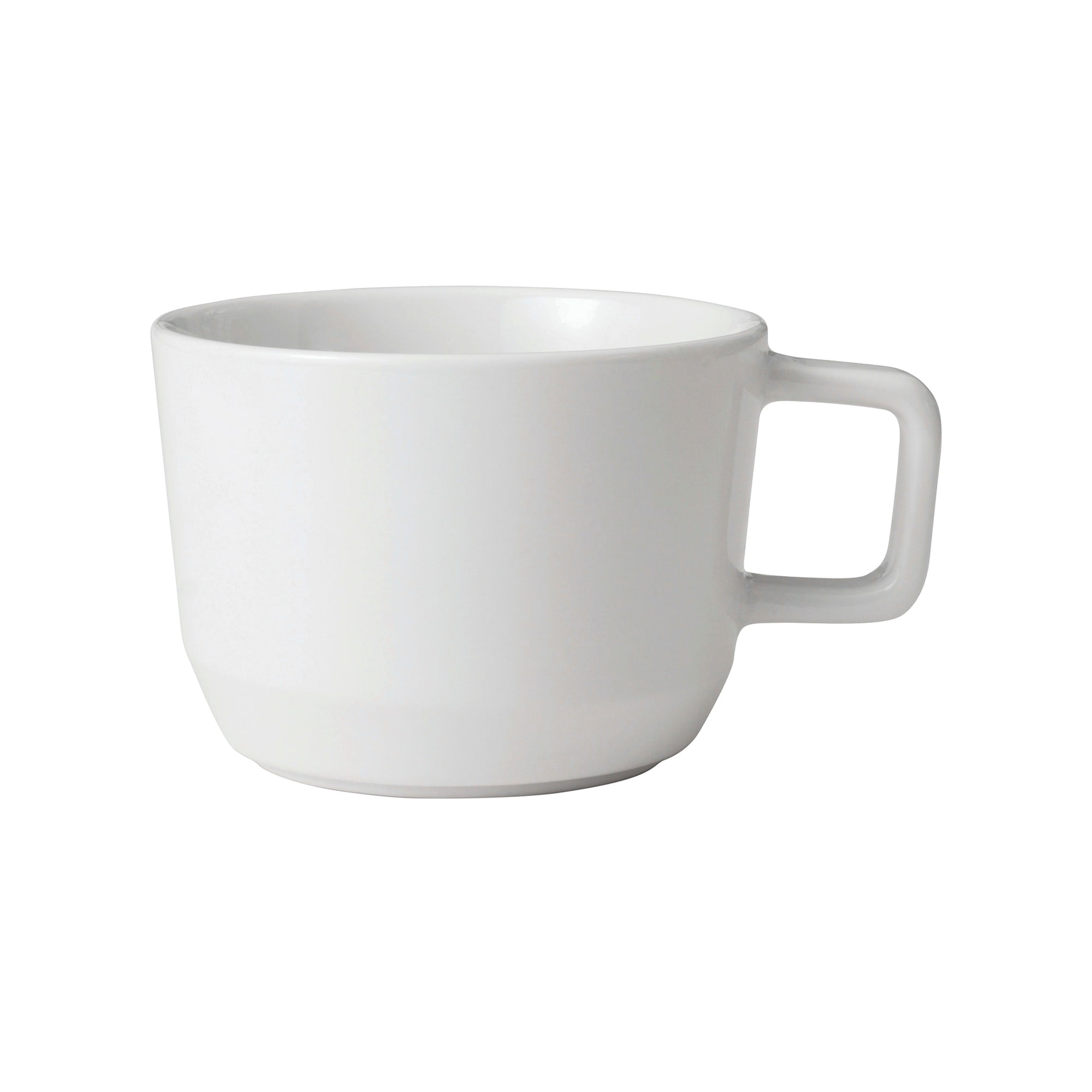 Austin White Ceramic 17.5-Ounce Stackable Coffee Mugs, Set of 4