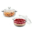 thumbnail image 1 of Libbey Baker's Basics 2 Piece Glass Dishes with Lids - Elegant Casserole Dishes for Oven with Lids - Versatile Baking Dish to Store Leftovers & More, 1 of 2