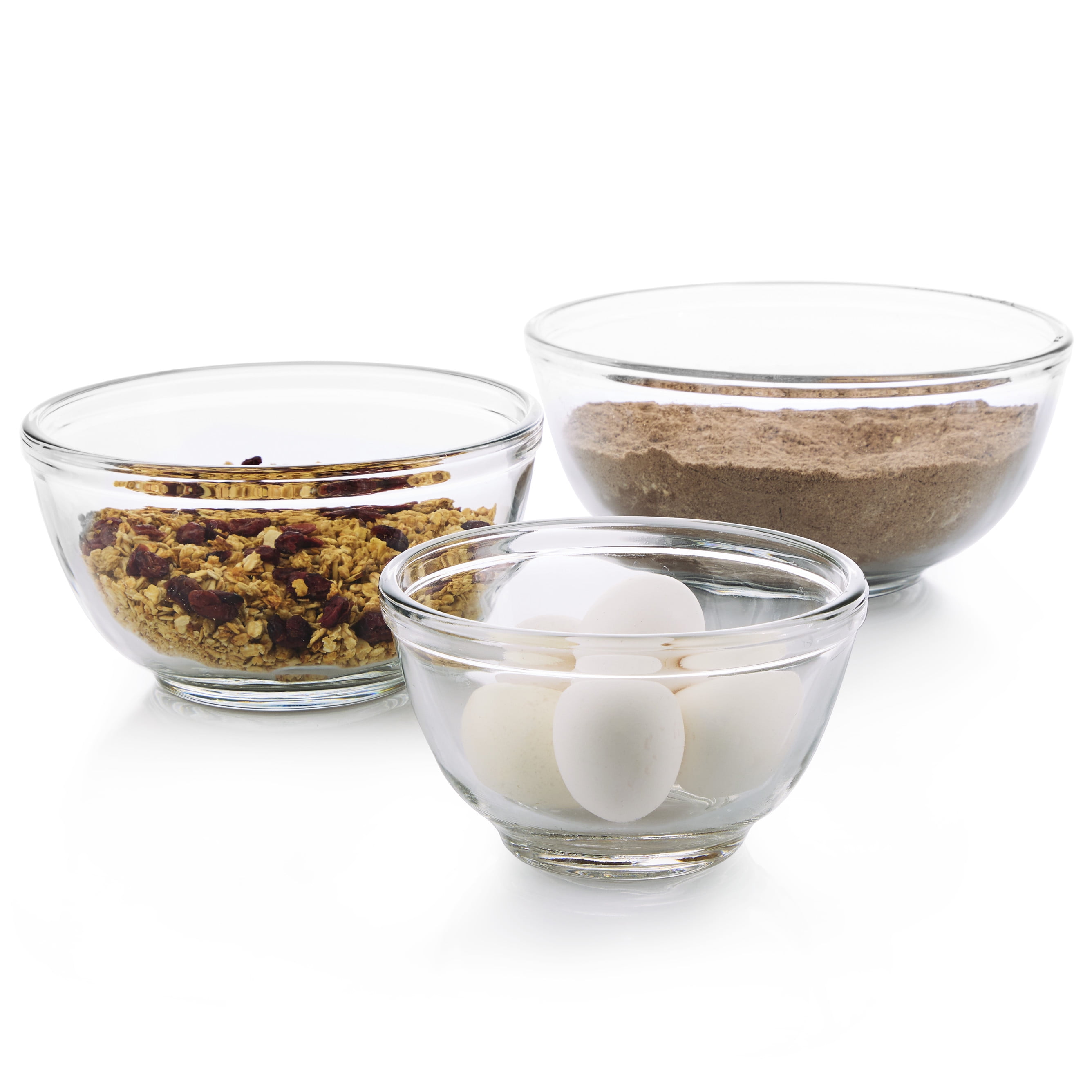 Libbey 3-Piece Clear Glass Mixing Bowl Set