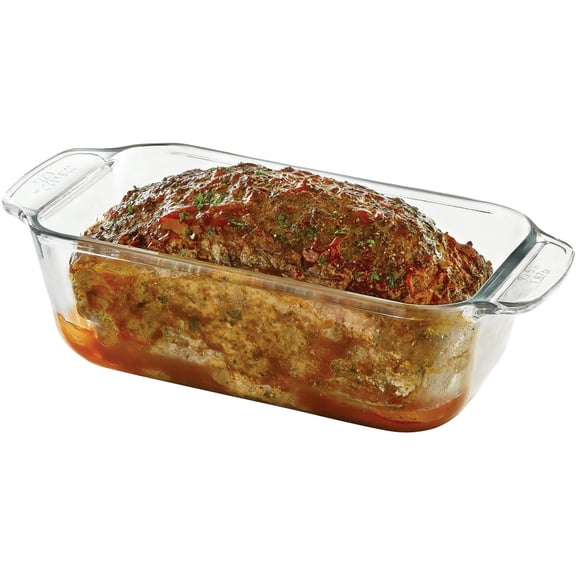 Libbey Baker's Basics Durable Glass Loaf Dish, 1.8 Quart, Clear