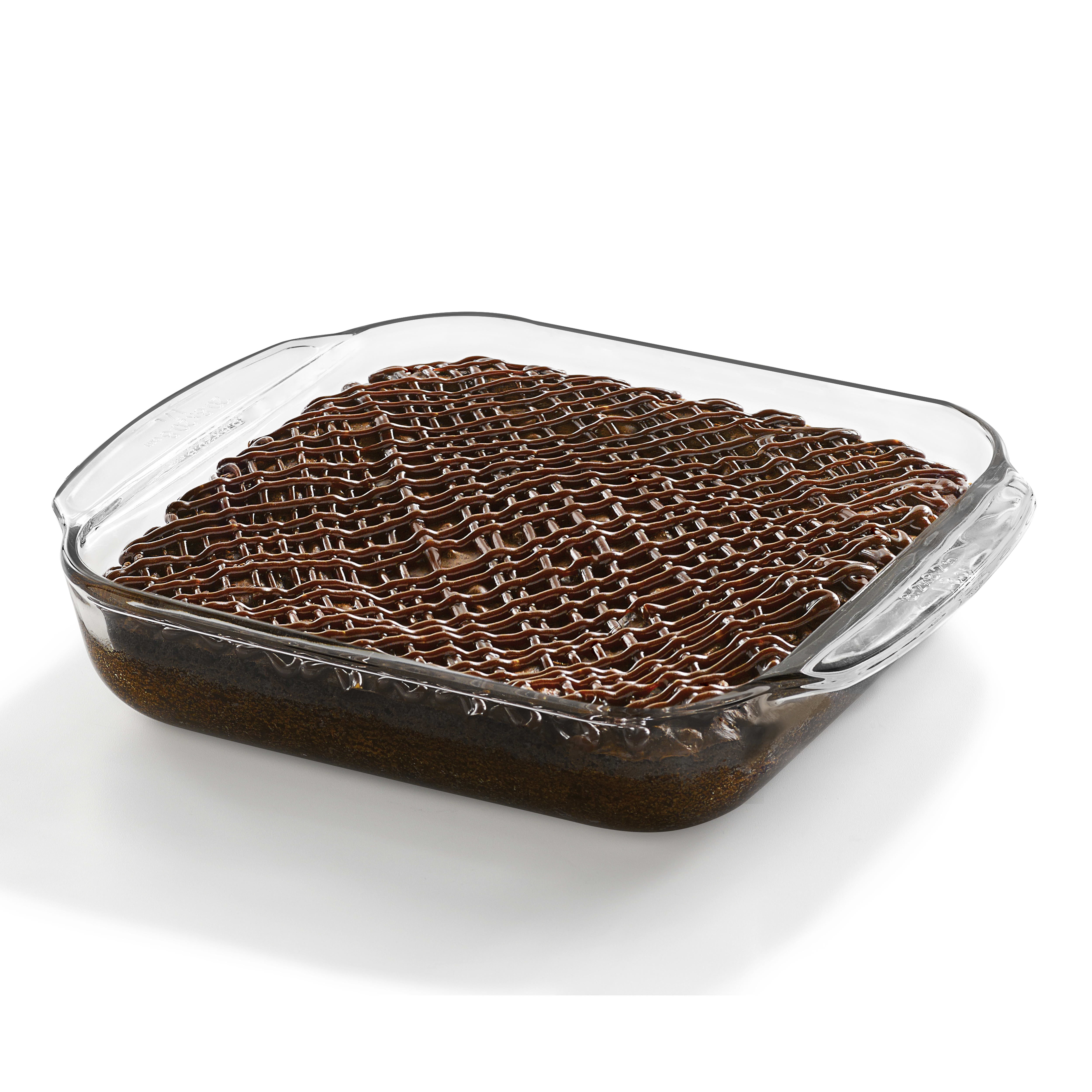 Libbey Baker's Basics Square Glass Casserole Baking Dish, 8-inch by 8-inch
