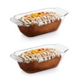 thumbnail image 1 of Libbey Baker’s Premium 2-Piece Glass Bread Loaf Pan Baking Dish Set, Space-Saving Glass Bakeware set for Bread, Loaf, and Pound Cakes, 1 of 6