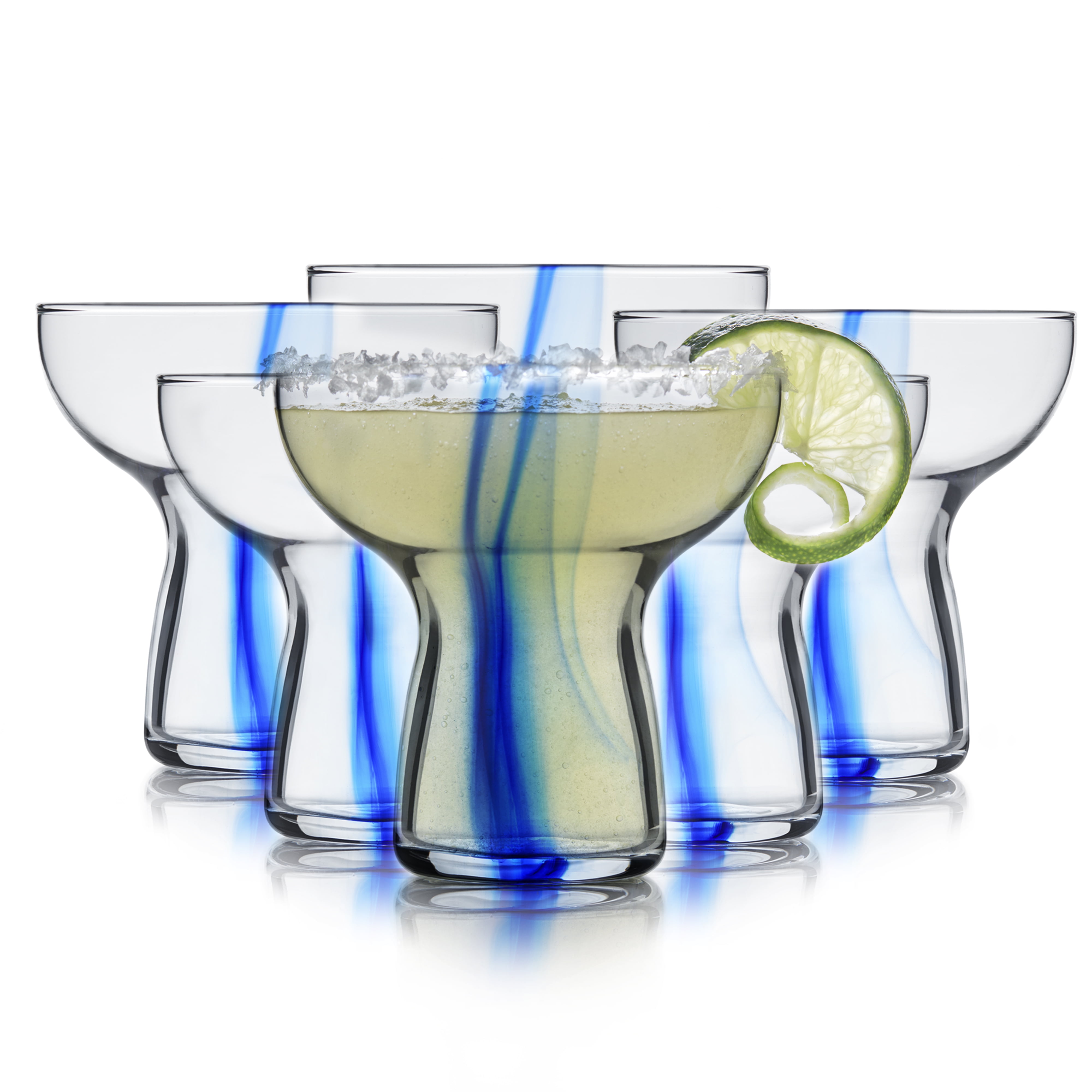 Libbey Blue Ribbon Stemless Margarita Glasses Set of 6