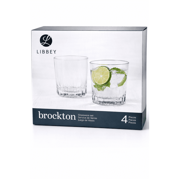 Libbey Brockton 10.5 oz Drinking Glasses Set of 4