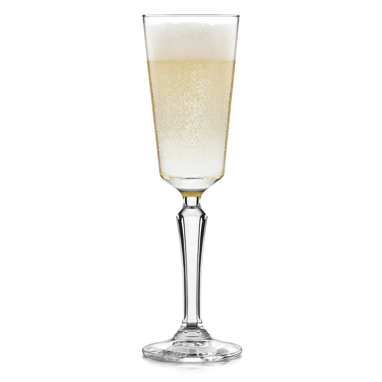Libbey Paneled Champagne Flute Glasses, 7.5-ounce, Set Of 4 : Target