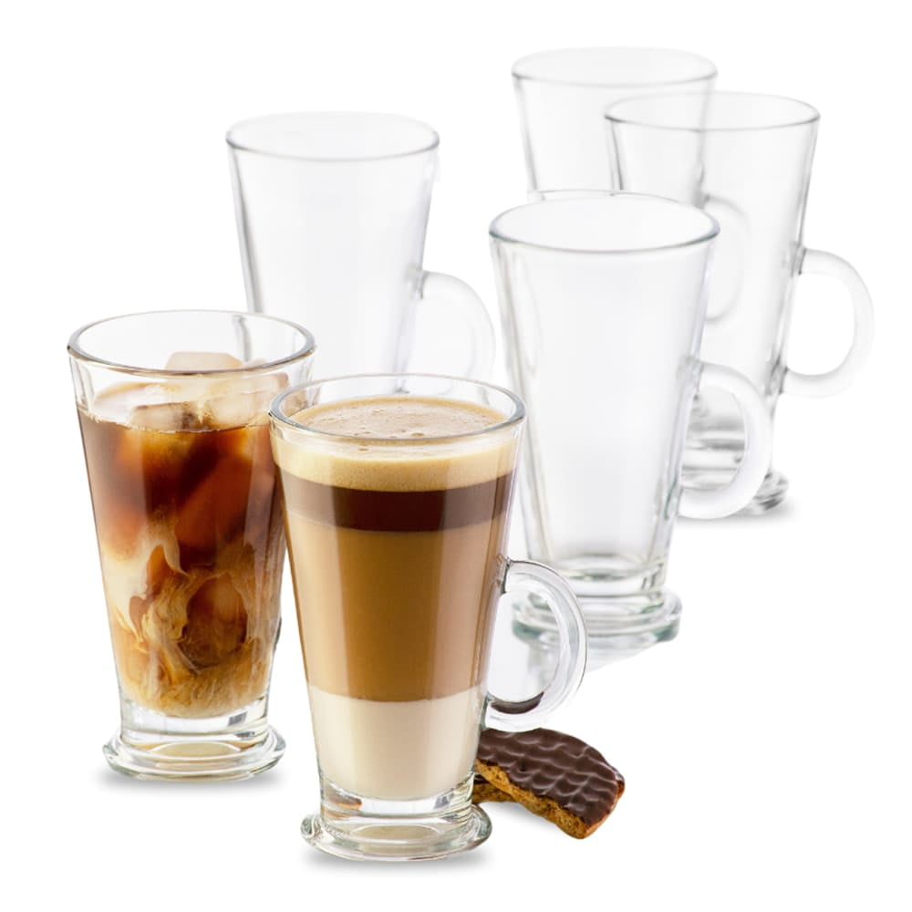 Libbey Catalina Clear Glass Irish Coffee Mugs, 9-ounce, Set of 6