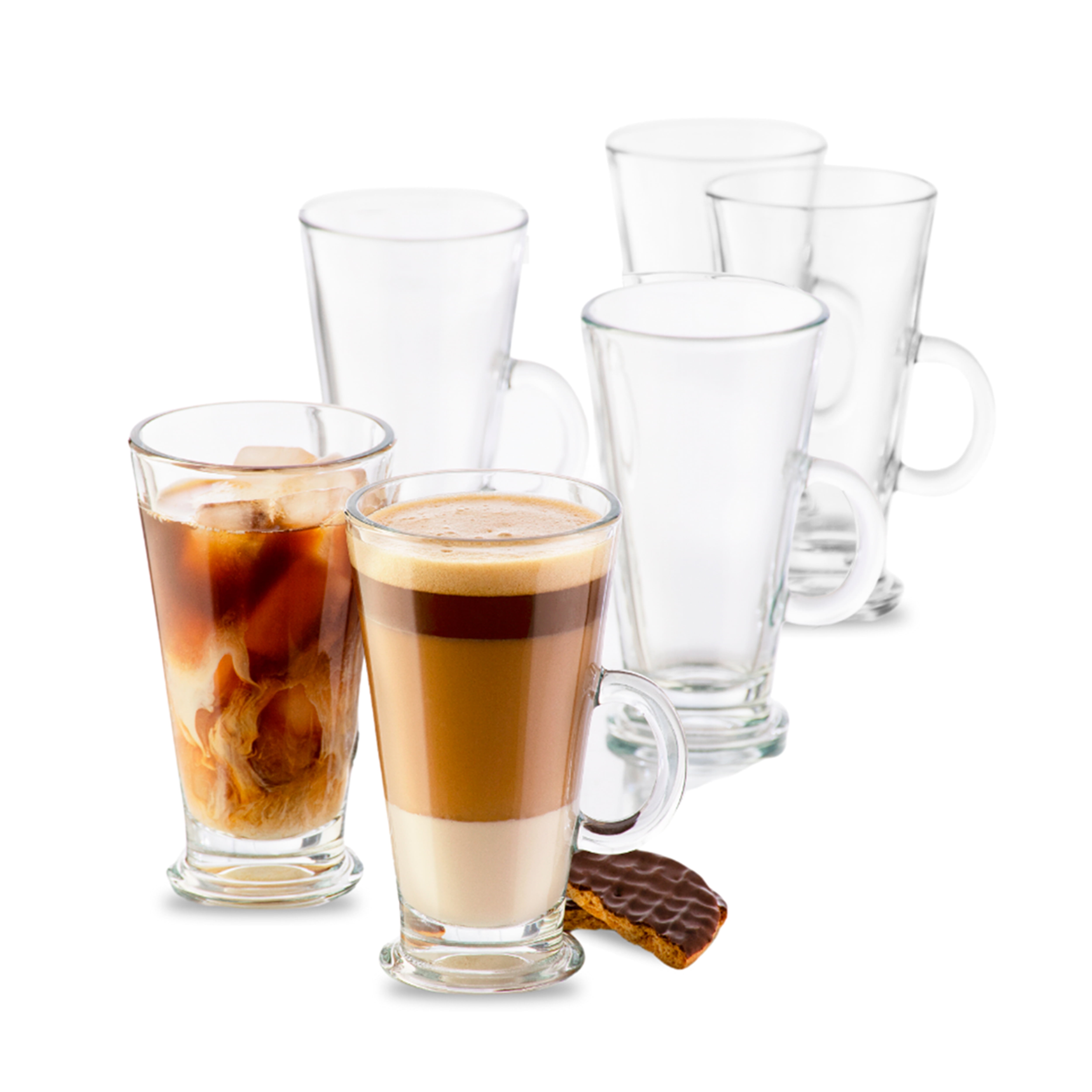 Libbey Catalina Clear Glass Irish Coffee Mugs, 9-ounce, Set of 6