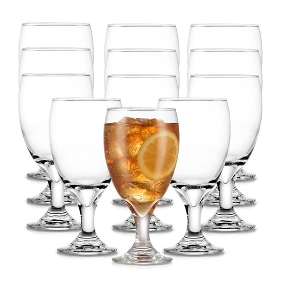 Libbey Classic Goblet Party Glasses, 16.25-ounce, Set of 12