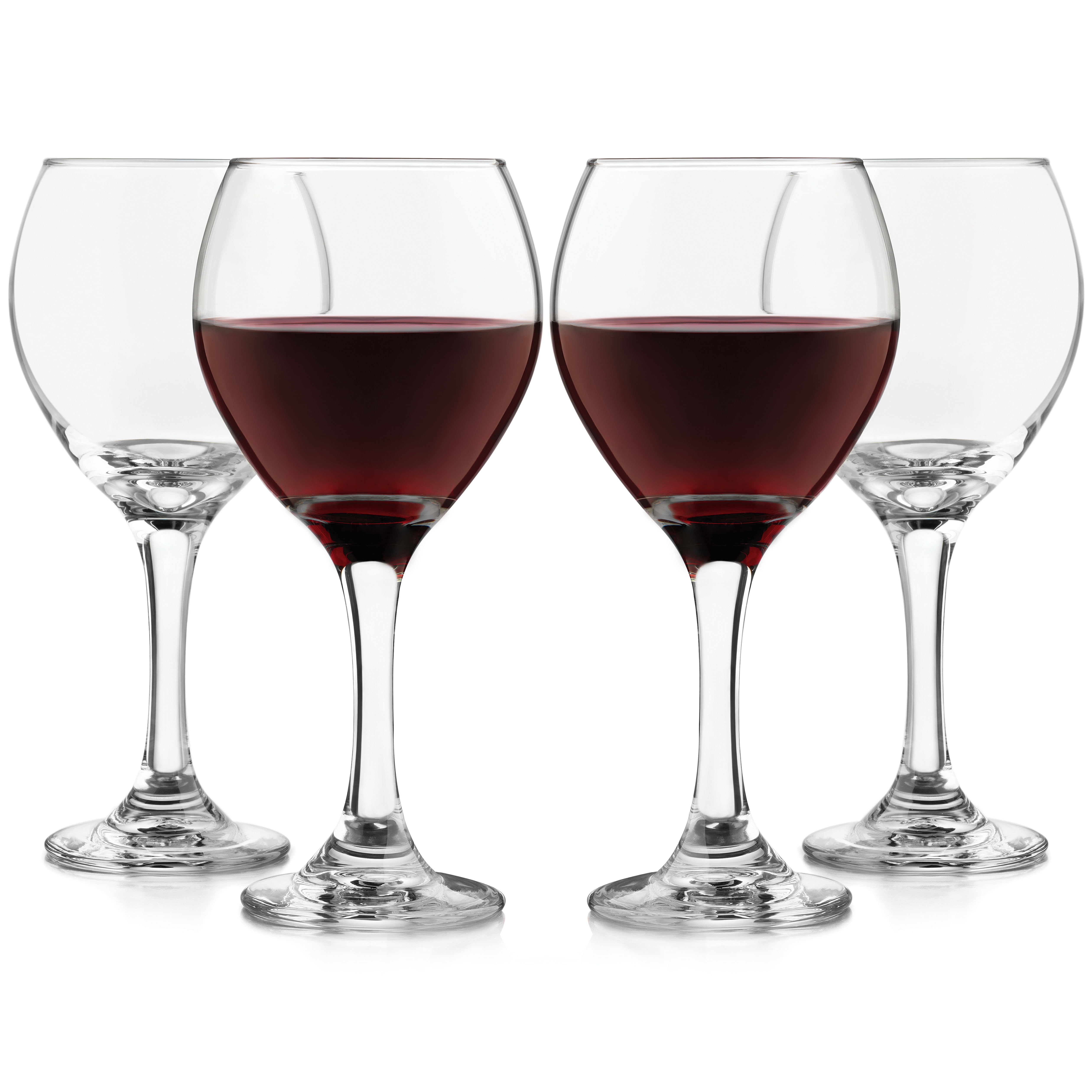 Libbey Classic Clear Glass Red Wine Set, 13.5-ounce, 4-Piece