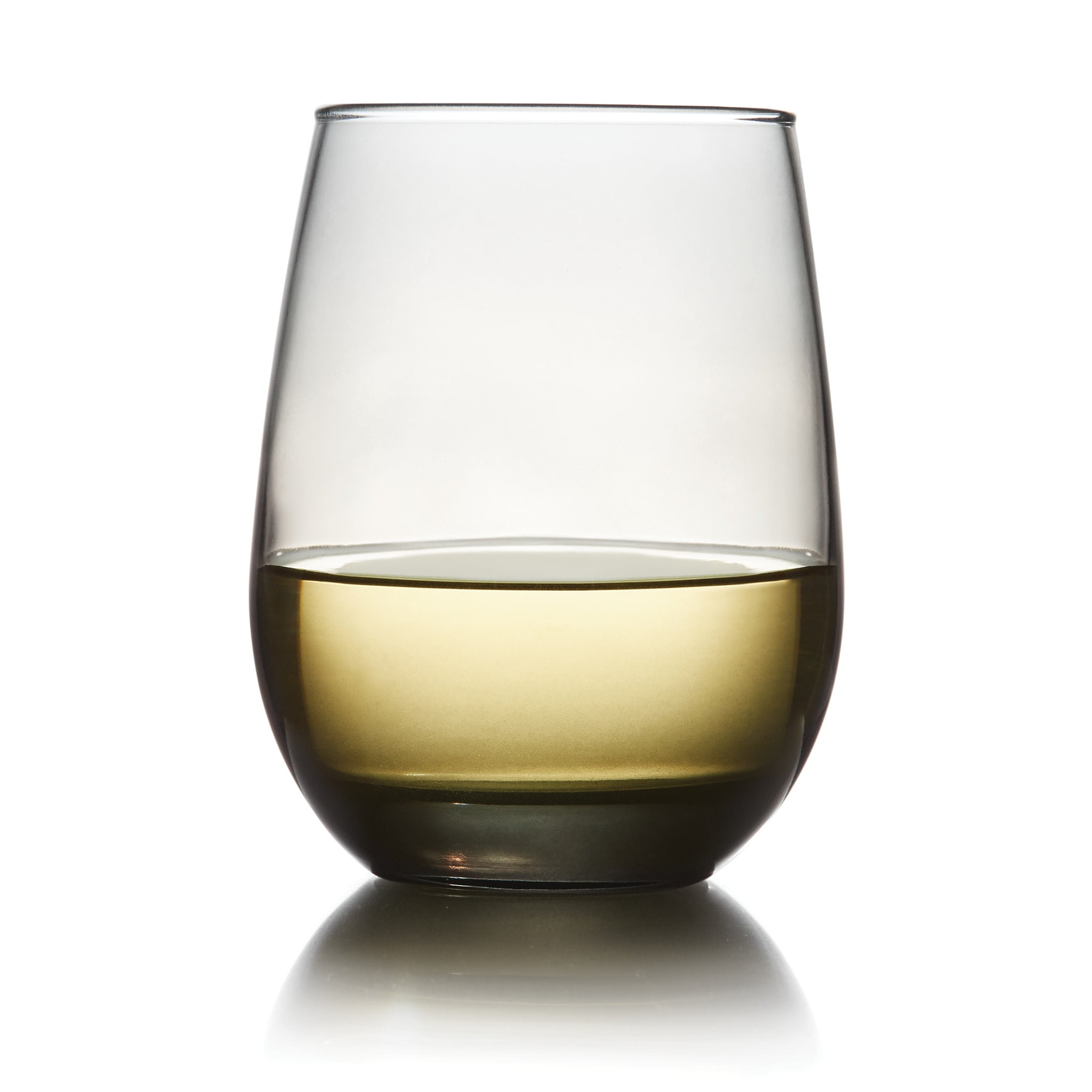 Libbey Classic Smoke Stemless Wine Glasses, Set of 6