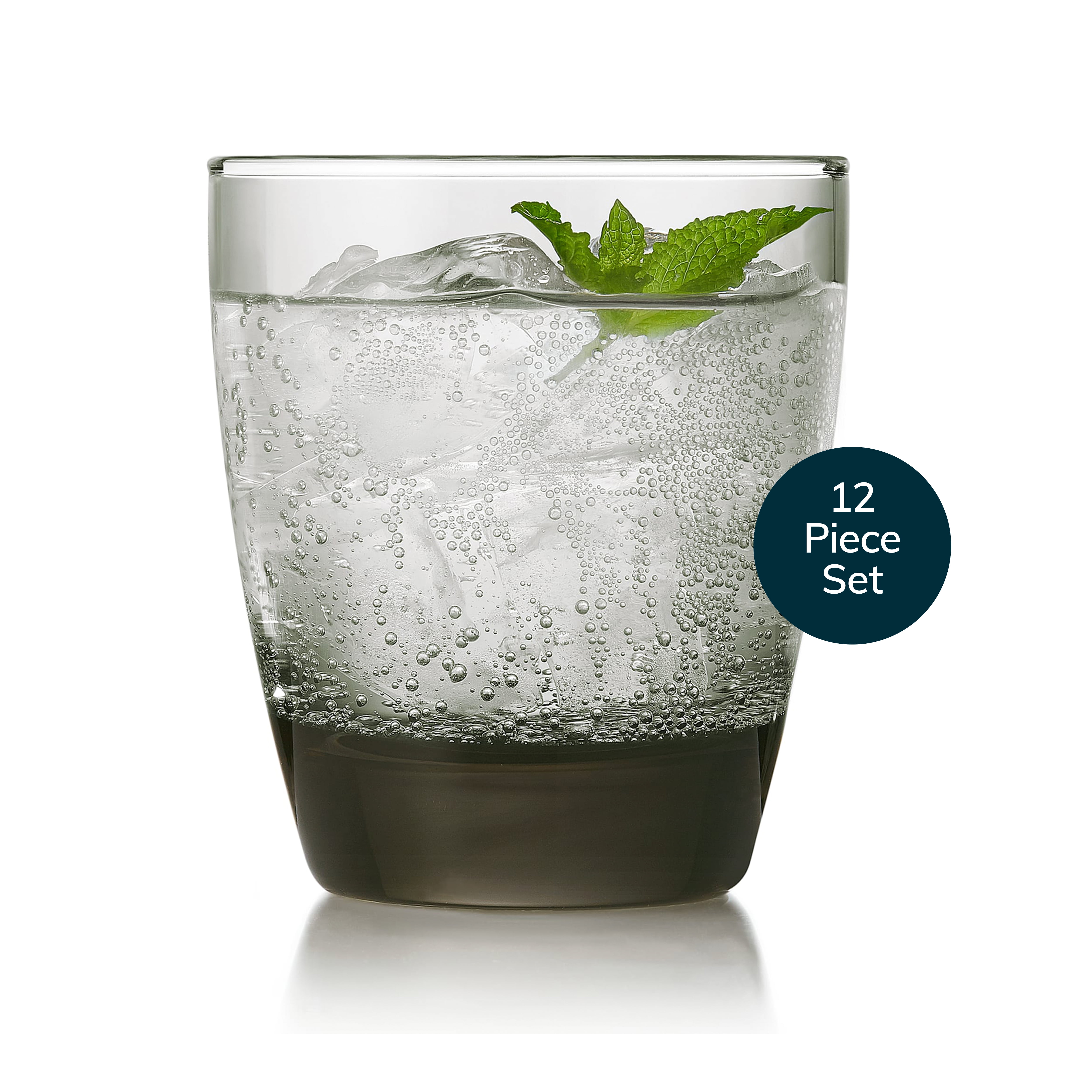 Libbey 13 oz Smoke Glass Rocks Glasses Set of 12