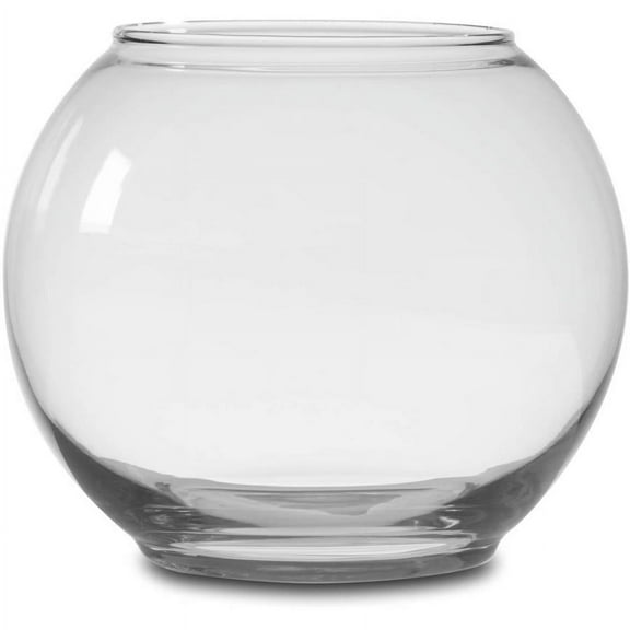 Libbey Clear Glass Small Bubble Ball Floral Vase, 5.5"