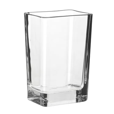 Libbey Clear Glass 6" Rectangular Floral Vase
