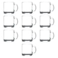 thumbnail image 1 of Libbey Clear Glass Coffee Mugs 13 oz. Set of 10, Bulk Pack - Perfect for Coffee, Tea, Espresso, Hot Cocoa, Other Beverages - Black, 1 of 5
