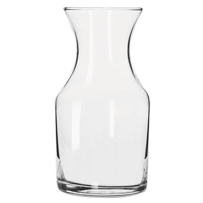 Libbey 33.875 oz. Glass Wine Decanter and Plastic Lid Set - 12 Glasses, 24  Lids