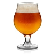 Libbey Craft Brews Classic Belgian Beer Glasses, Dishwasher Safe Beer Glasses Set of 4 for Belgian Ale, Tulip Beer Glasses