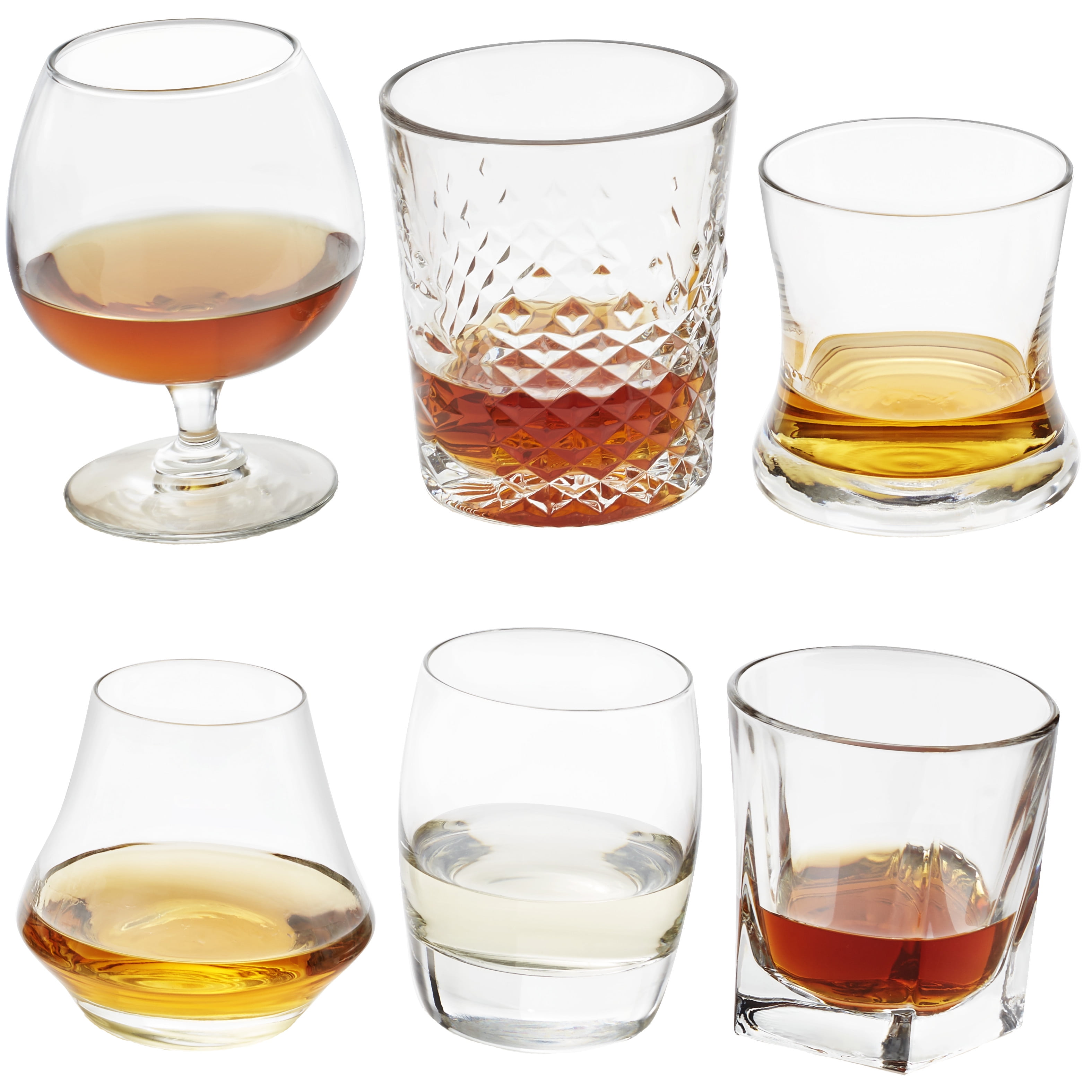 Libbey 12 Oz Clear Glass Assorted Drinkware Set, 6-Piece