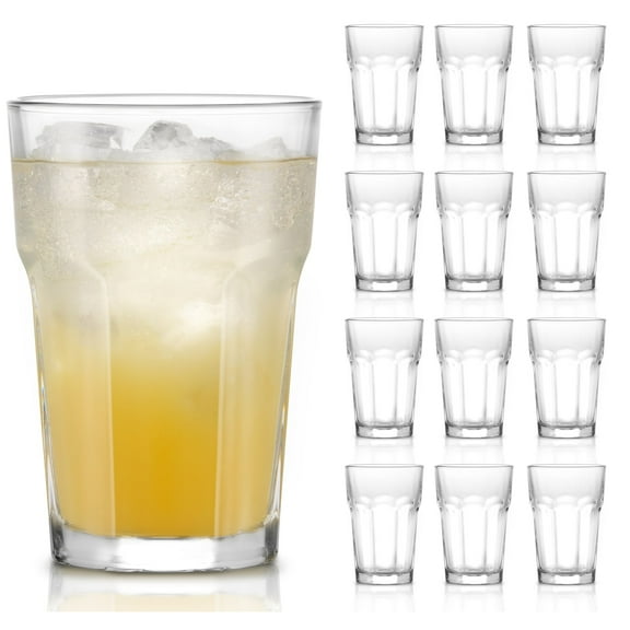 Libbey Gibraltar DuraTuff Juice Glasses, 14-Ounce, Set of 12, Durable Restaurant-Quality Glassware, Dishwasher Safe
