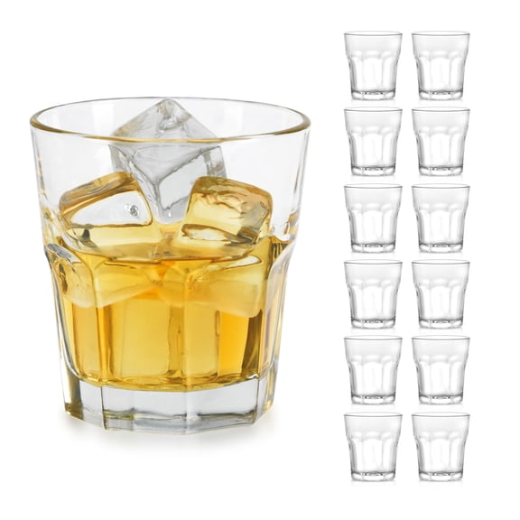 Libbey Gibraltar DuraTuff Rocks Glasses, 10-Ounce, Set of 12