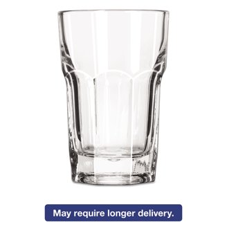 Verres à Boire Libbey Gibraltar Lot De 12 | 266ml - Verre Incassable Design à Facettes | Pour Maison & Bar