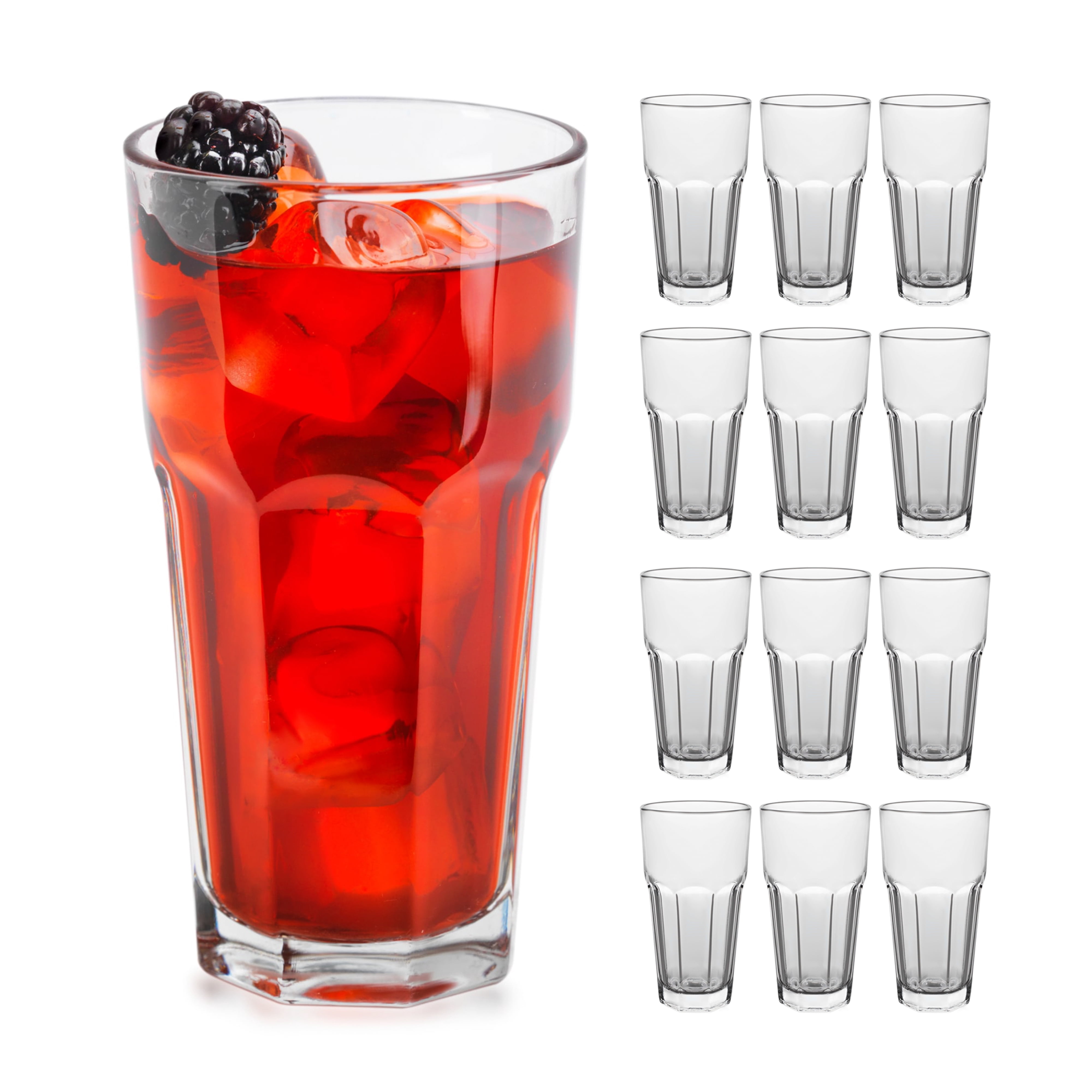 Libbey Gibraltar 16-ounce Tumbler Glasses, Dishwasher Safe, Classic  Drinkware, Set of 12 - Walmart.com