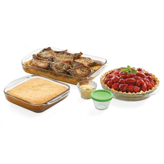 Libbey 11 Piece Glass Bakeware Set with Lids - Ideal For Baking And Cooking