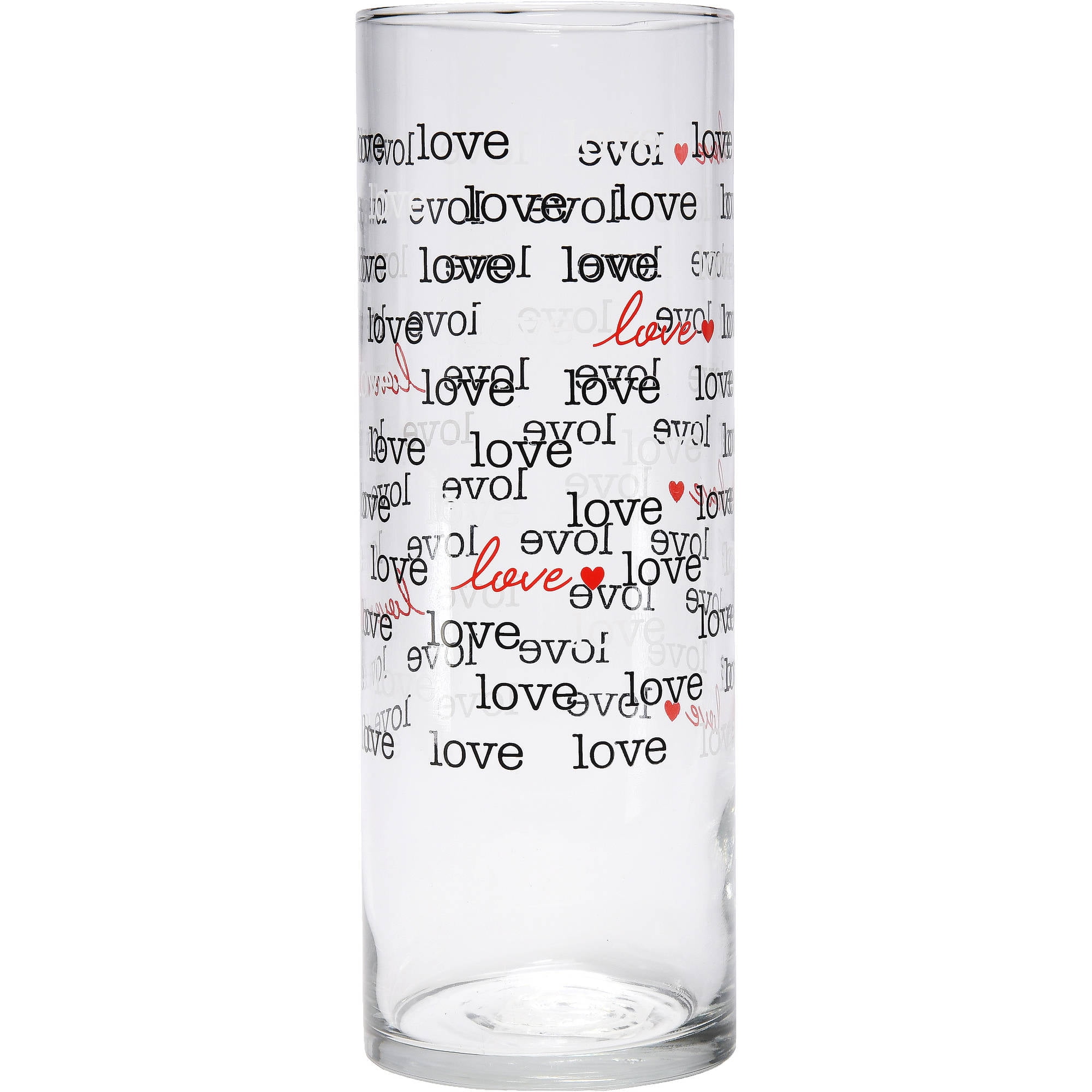 Libbey Glasswares Love Script Cylinder Vase, 1 Each