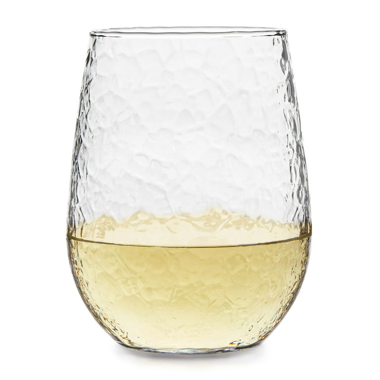 Libbey Hammered Stemless All-Purpose Wine Glasses (Set of 8)
