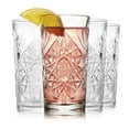 thumbnail image 1 of Libbey Hobstar Cooler Glasses, Cut Glass Drinking Glasses Set of 4, Hi-Ball Textured Drinking Glasses, 16 oz Cocktail Glass Set for Soda, Mixed Drinks, 1 of 4