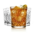 thumbnail image 1 of Libbey Hobstar Double Old Fashioned Glasses, Clear Cut Glass Drinking Glasses Set of 4, Durable, Vintage Whiskey Glasses for Cocktail, Drinks and More, 1 of 5