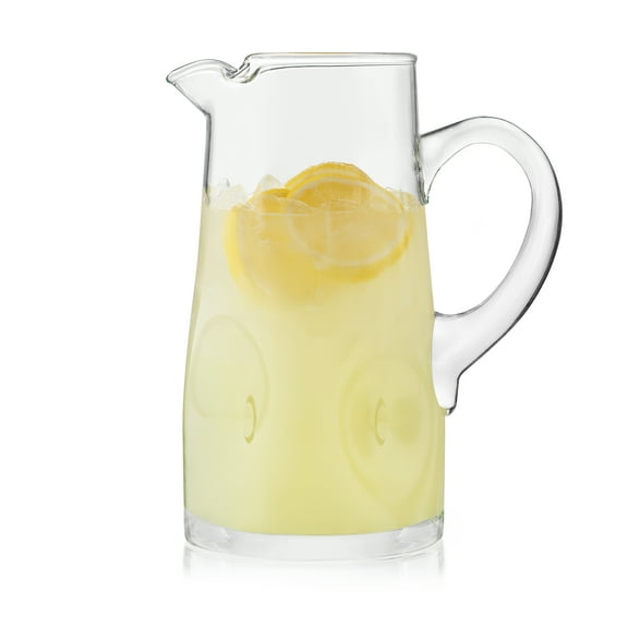 Libbey Impressions Large Glass Pitcher, 80 Oz, Clear, Tall Cocktail Pitcher, Modern Glass Pitchers with Handle for Lemonades, Iced Tea, Wine and More