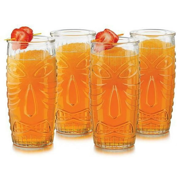 Libbey Modern Bar Tiki Cooler 4 Piece Set in Clear