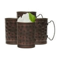 thumbnail image 1 of Libbey 14 Ounce Moscow Mule Mugs with Handle, Hammered Finish Moscow Mule Cups Set of 4 , Copper Cups for Drinking Iced tea, Water and More, 1 of 4