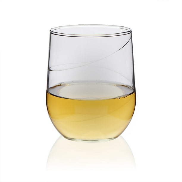 Libbey Peristyle AllPurpose Stemless Wine Glasses, Set of 4