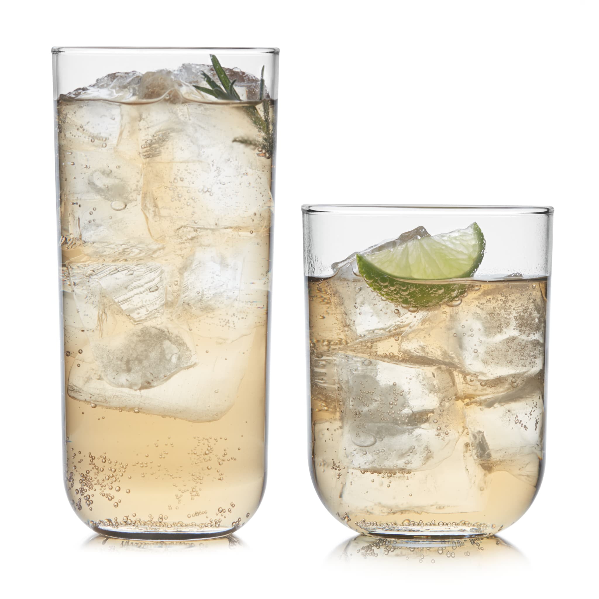 Libbey Polaris Tumbler and Rocks Glass Set, Elegant Drinkware Glasses Set, Lead-Free Tall Drinking Glasses with Modern Clean Lines, Dishwasher Safe Drinking Glasses Set of 16, Axis - Walmart.com