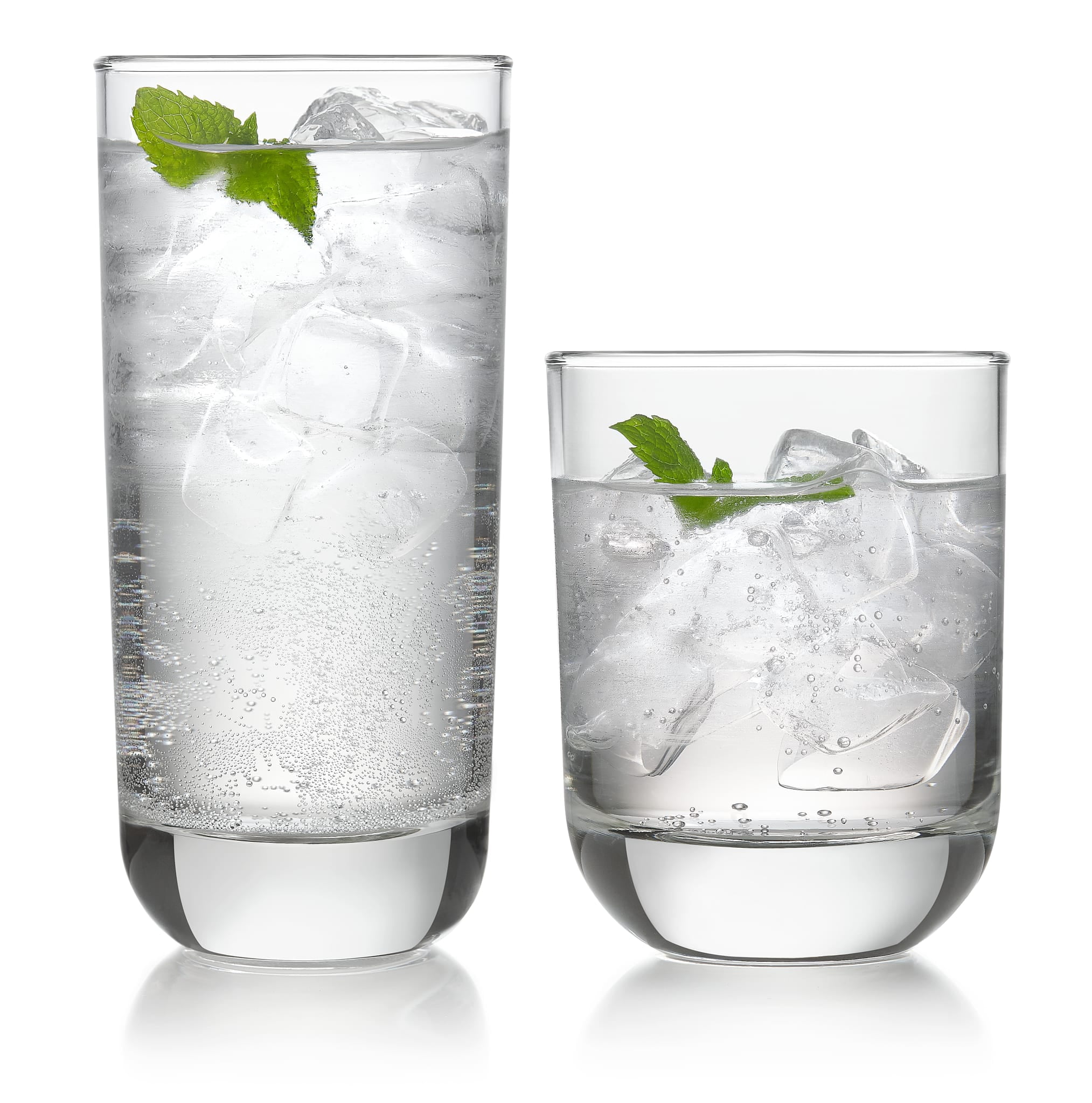 Libbey Polaris Clear Glass Tumbler and Rocks Set, 16 Pieces