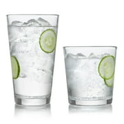 Libbey Preston Tumbler and Rocks Glasses Set, All Purpose Everyday Drinking Glasses Set of 16, Dishwasher Safe Kitchen Glassware Set