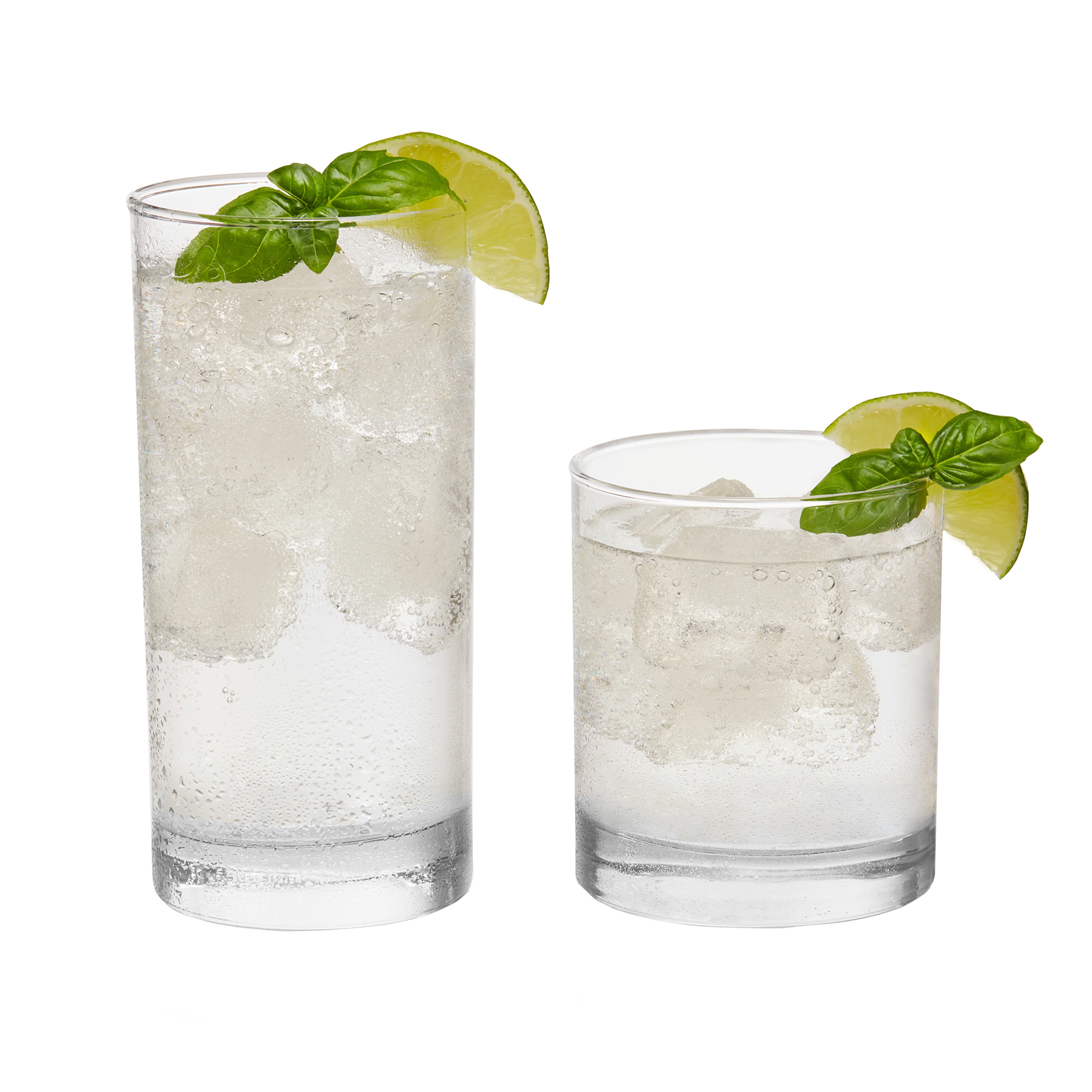 Libbey Province Tumbler and Rocks Glass Set, Elegant Drinkware Glasses Set, Tall Drinking Glasses with Modern Lines, Dishwasher Safe Drinking Glasses Set of 16 - Walmart.com