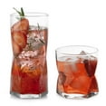 thumbnail image 1 of Libbey Rhombus Tumbler and Rocks Drinking Glasses Set of 16, Fun Geometric Glass Cups Set, Kitchen Glasses Set for Cocktails, Water, and Everyday Use, 1 of 6