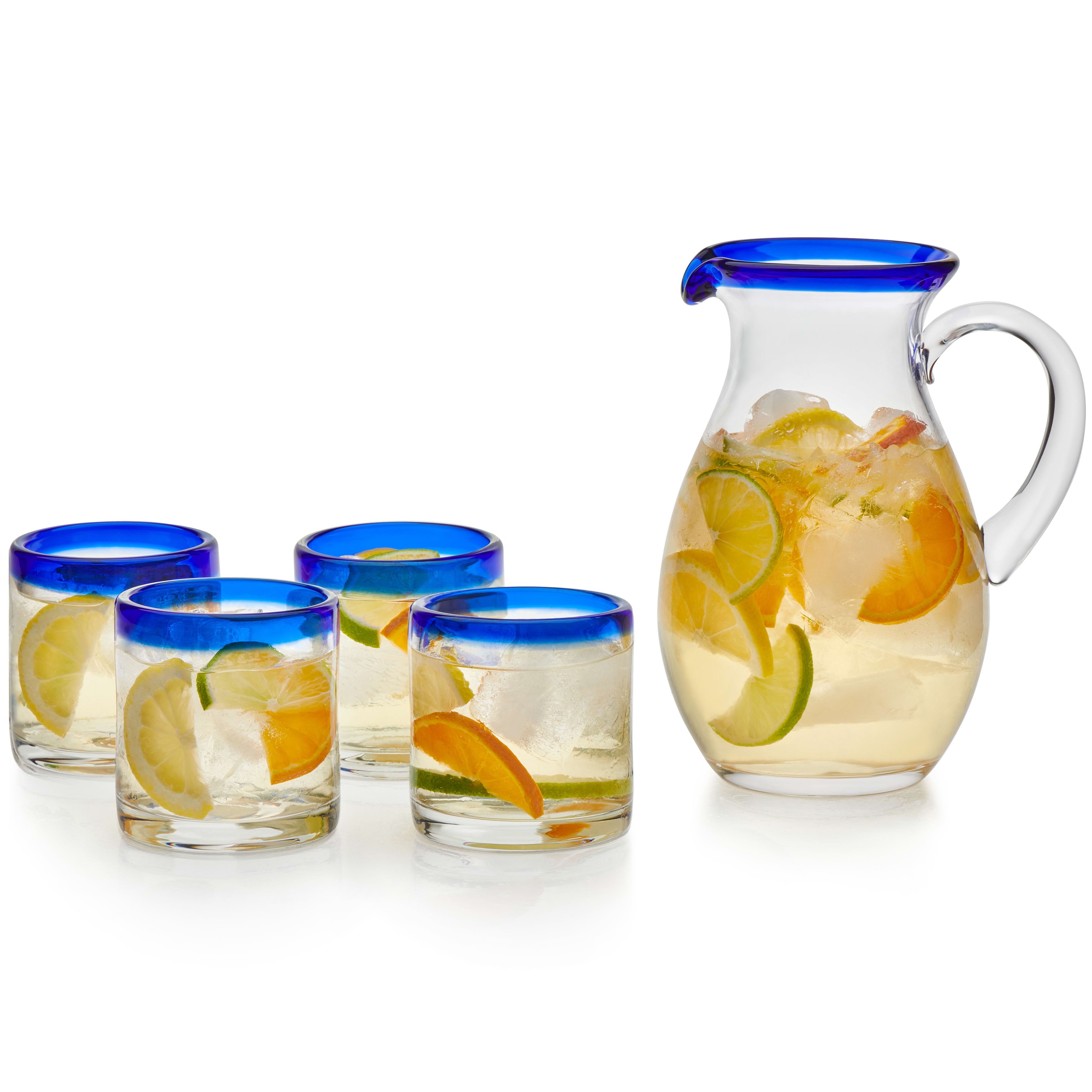 Libbey Modern Bar Sangria Entertaining Set with 6 Stemmed Glasses and  Pitcher - Bed Bath & Beyond - 18590972