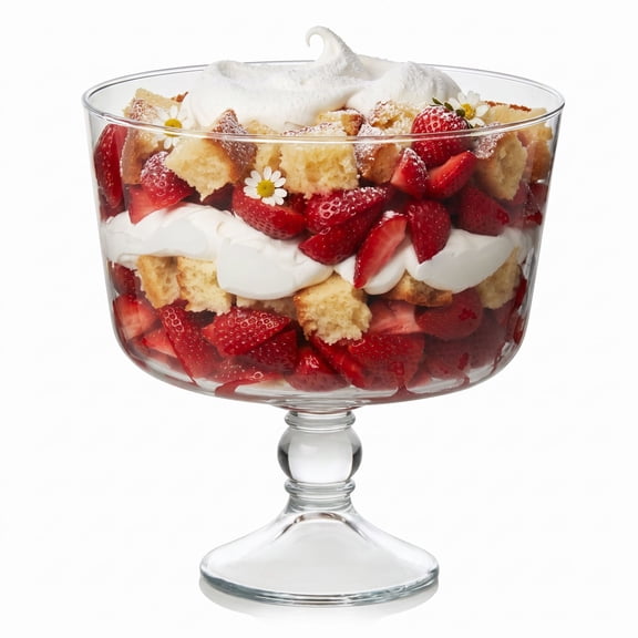 Libbey Selene Footed Glass Trifle Bowl, 9-inch